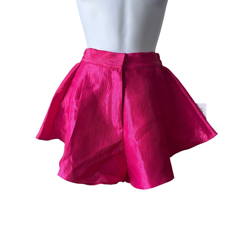 ASOS Design Hot Pink Shiny Satin Shorts Size 0